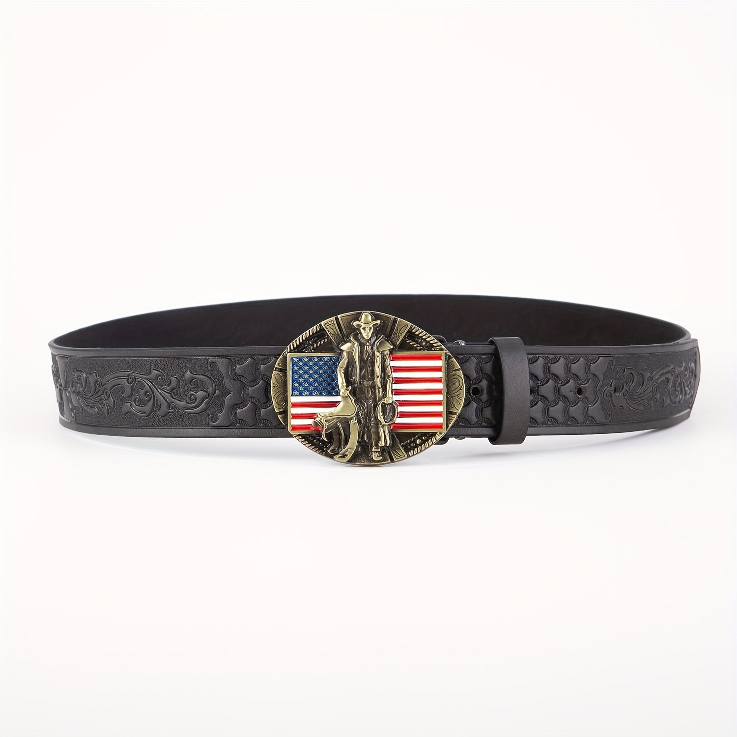 Vintage American Flag Equestrian Knight Western Belt