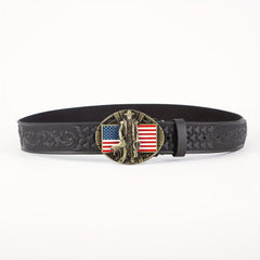 Vintage American Flag Equestrian Knight Western Belt