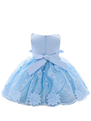 Girls Mesh Princess Dress Formal Dress For Wedding Flower Kids Christmas