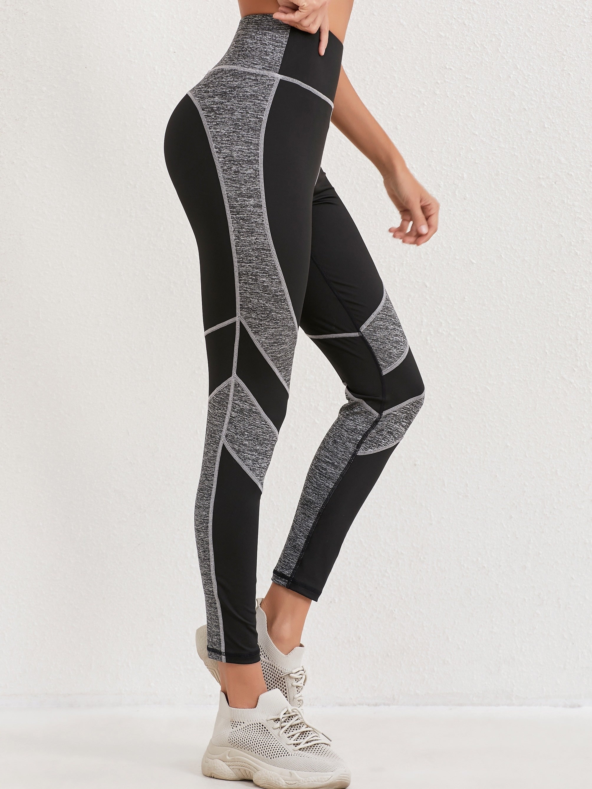 High Waist Tummy Control Fitness Pants Quick Dry Running Yoga Hip Lifting Sports