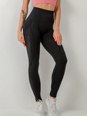 High-Waist Hollow Out Sports Leggings for Women