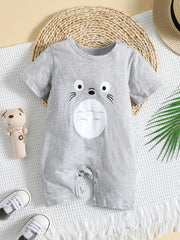 Cute Cartoon Print Baby Boy Romper