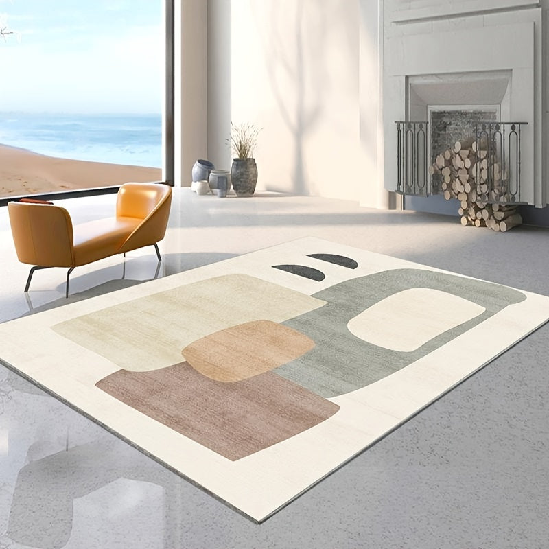 Stylish Abstract Circles Area Rug for High Traffic Areas