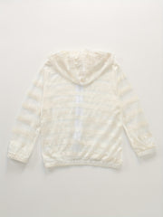 Summer Children's Striped Round Tie Hooded Sunscreen Cardigan