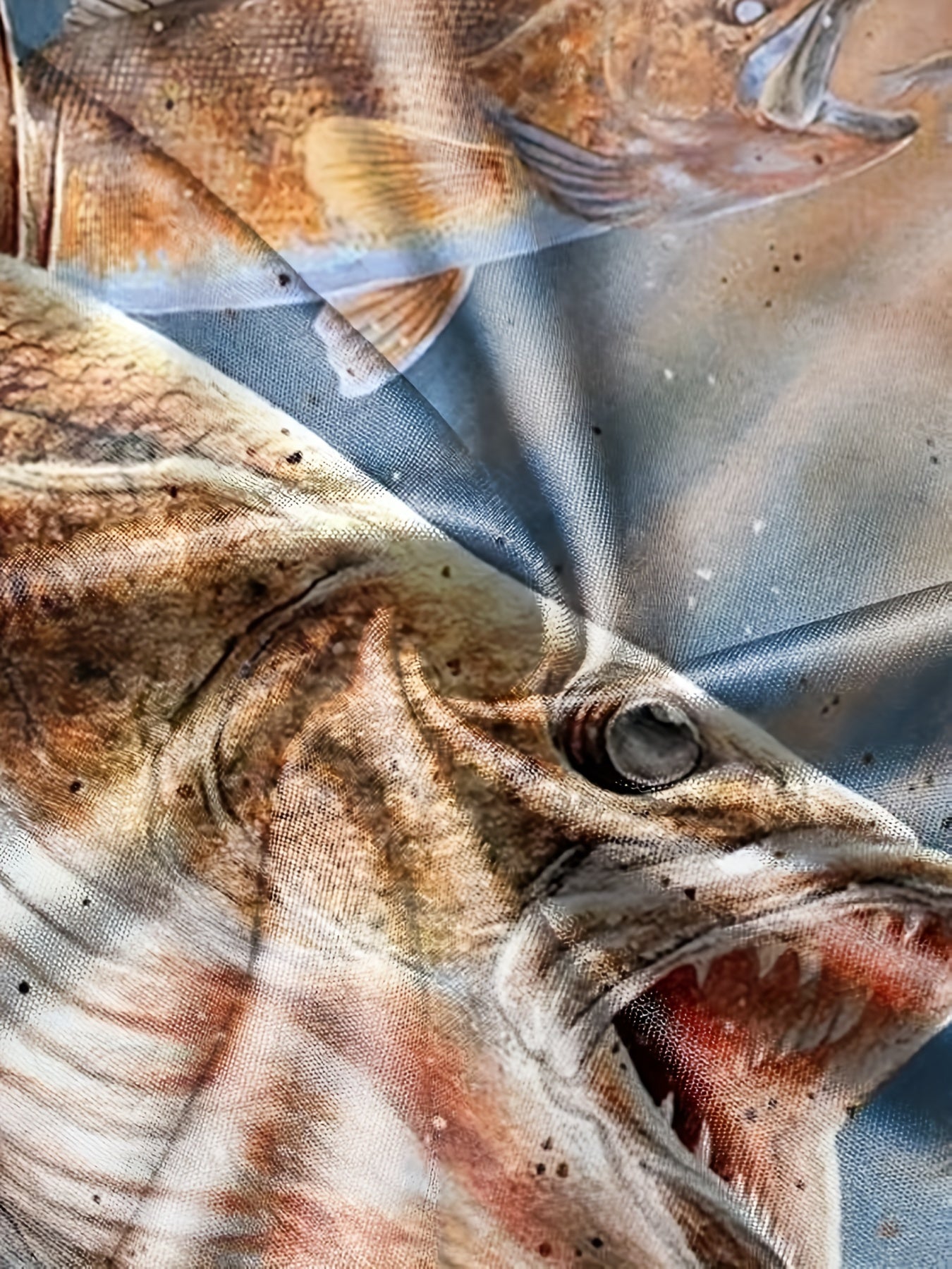 Men's Fish Graphic T Shirt 3D Digital Print Short Sleeve Tee for Summer