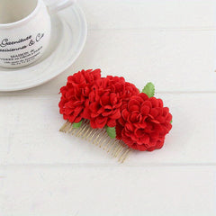 Flower Hair Comb Bridal Hair Comb Side Comb Floral Hair Accessories For Wedding