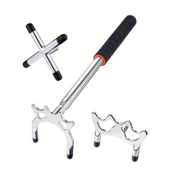 3pcs Billiards Pool Bridge Stick w/ 3 Replaceable Heads High Low Cross