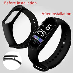 12pcs Athlete Series Watch Set TPU Strap Digital Bracelets for Men and Women