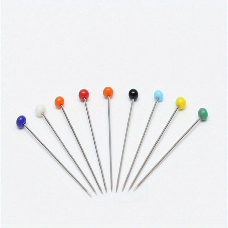 25pcs Colorful Fabric Sewing Needles Straight Quilting Glass Tip