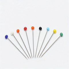 25pcs Colorful Fabric Sewing Needles Straight Quilting Glass Tip