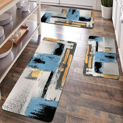 Anti-Fatigue Kitchen Sponge Mat, Abstract Pattern, Non-Slip, Machine Washable