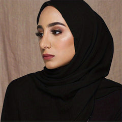 Soft Wrinkle Muslim Headband Sunproof Shawl Scarf for Women