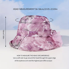 Rose Embroidery Mesh Bucket Hat Lightweight Thin Basin Hat