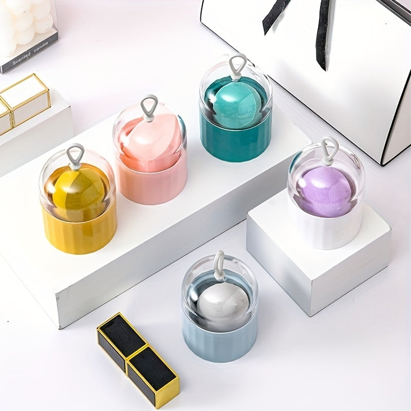 Makeup Sponge Holder Clear Cosmetic Blender Storage Box With Clear Lid
