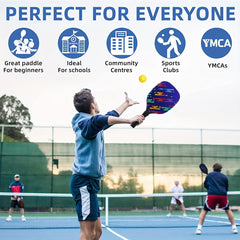 Wooden Pickleball Paddles Set with 2 Rackets, 4 Balls, and Bag