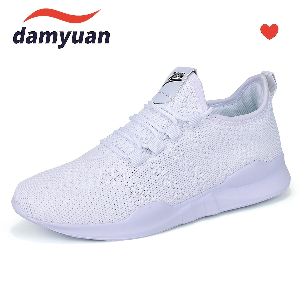 Women's Breathable Knit Sneakers Low Top Lace Up Solid Casual Shoes