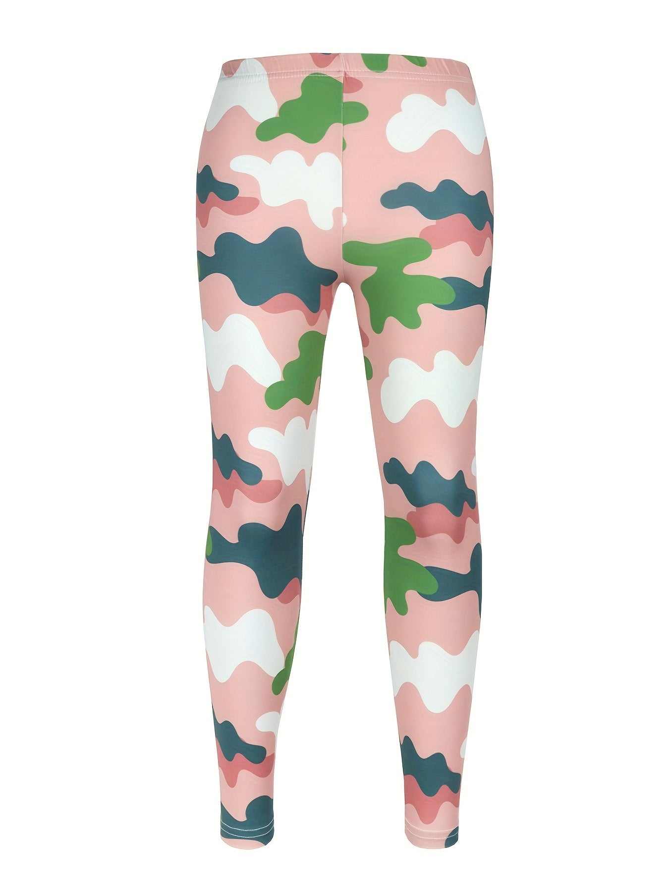 3pc Girls Camo Athletic Leggings Elastic Waist Yoga Pants Kids Spring Summer
