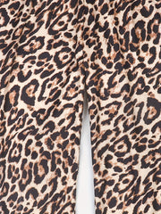 Girl's Leopard Print Footless Leggings Yoga Pants