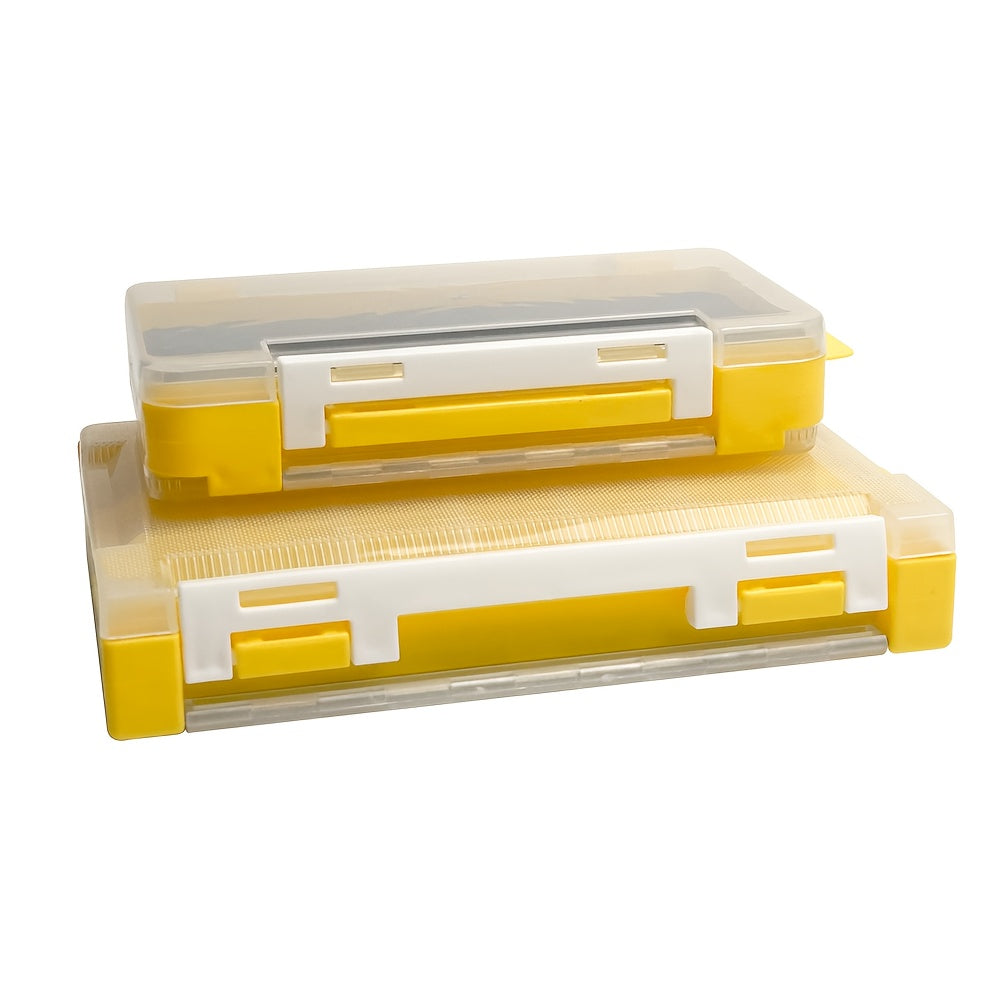 Yellow Grid Storage Box Tool Box Plastic Household Screw Box