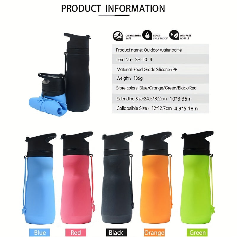 Creative Silicone Water Cup Portable Foldable Water Bottle for Outdoor Sports