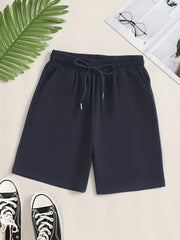 Casual Drawstring Shorts with Pockets