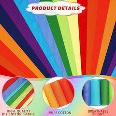 40pcs Cotton Solids Quilting Roll Fabric for DIY Craft