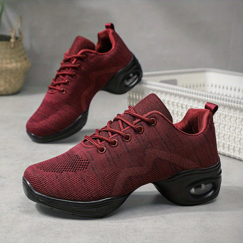 Women's Arch Support Lace Up Dance Shoes with Soft Sole