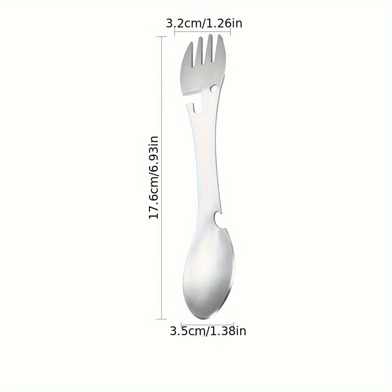 2pcs Stainless Steel Fork Spoon Bottle Opener Can Opener