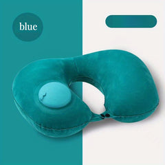 Inflatable U-Shaped Car Neck Pillow for Travel and Office Use