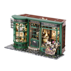 Magic House Dollhouse European Vintage Style With Furniture Dark Green