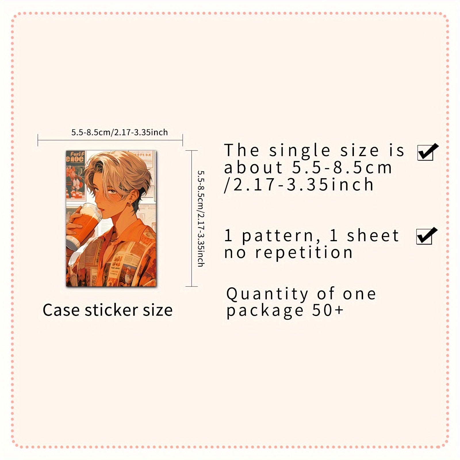50pcs Hand painted Retro Port Style Character Graffiti Stickers