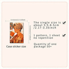 50pcs Hand painted Retro Port Style Character Graffiti Stickers