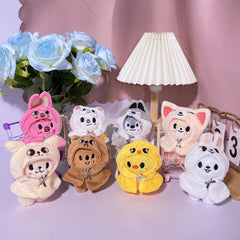 K POP Style Plush Doll with Detachable Cape Soft Plush Animal Costume