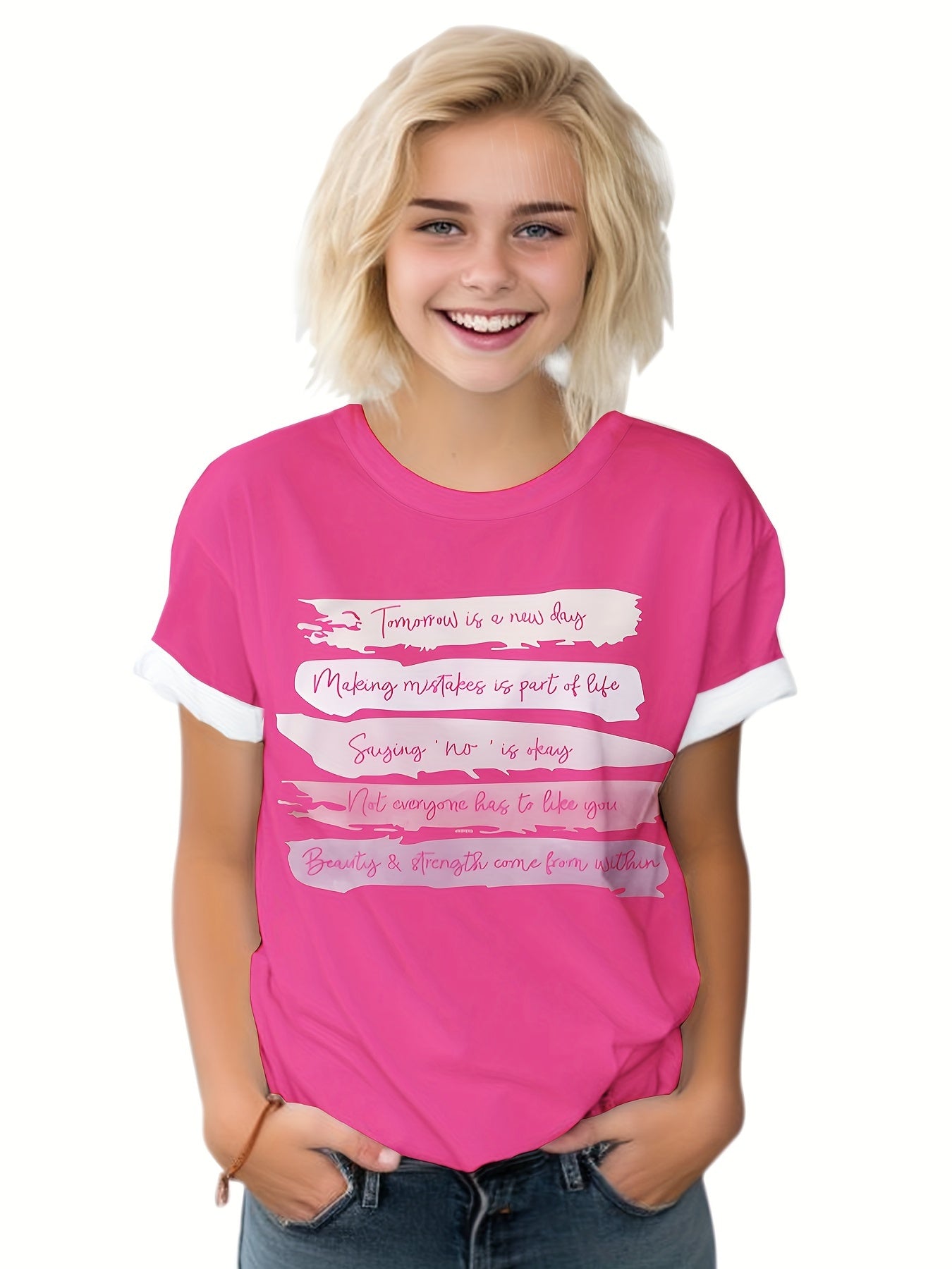 Kids Letter Graphic Short Sleeve T-shirt Summer Sports Clothes