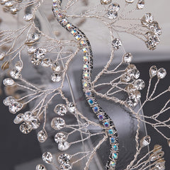 Rhinestone Beaded Wedding Headpiece Bridal Headband With Crystal