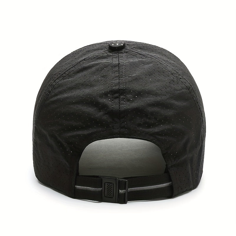 Embroidered Perforated Hat Outdoor Baseball Cap Men's Sport Cap Polyester
