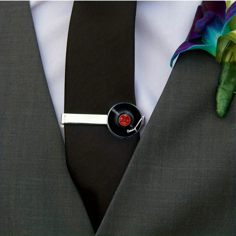 Men's Record Player Tie Clip - Tie Accessories
