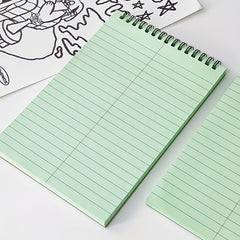 A5 Green Coil Notebook with Protective Case - 50 Sheets
