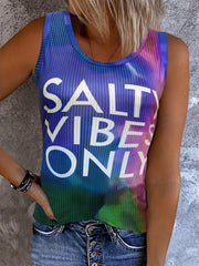 Gradient Print Tank Top Summer Sleeveless Top