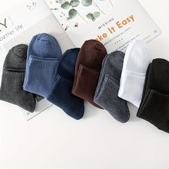 7 Pairs Warm Ankle Socks Moisture-Wicking Solid Color