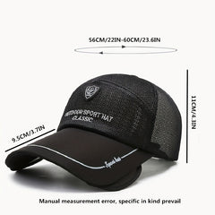 Adjustable Retractable Baseball Cap with Embroidered Letter for Outdoor Sport