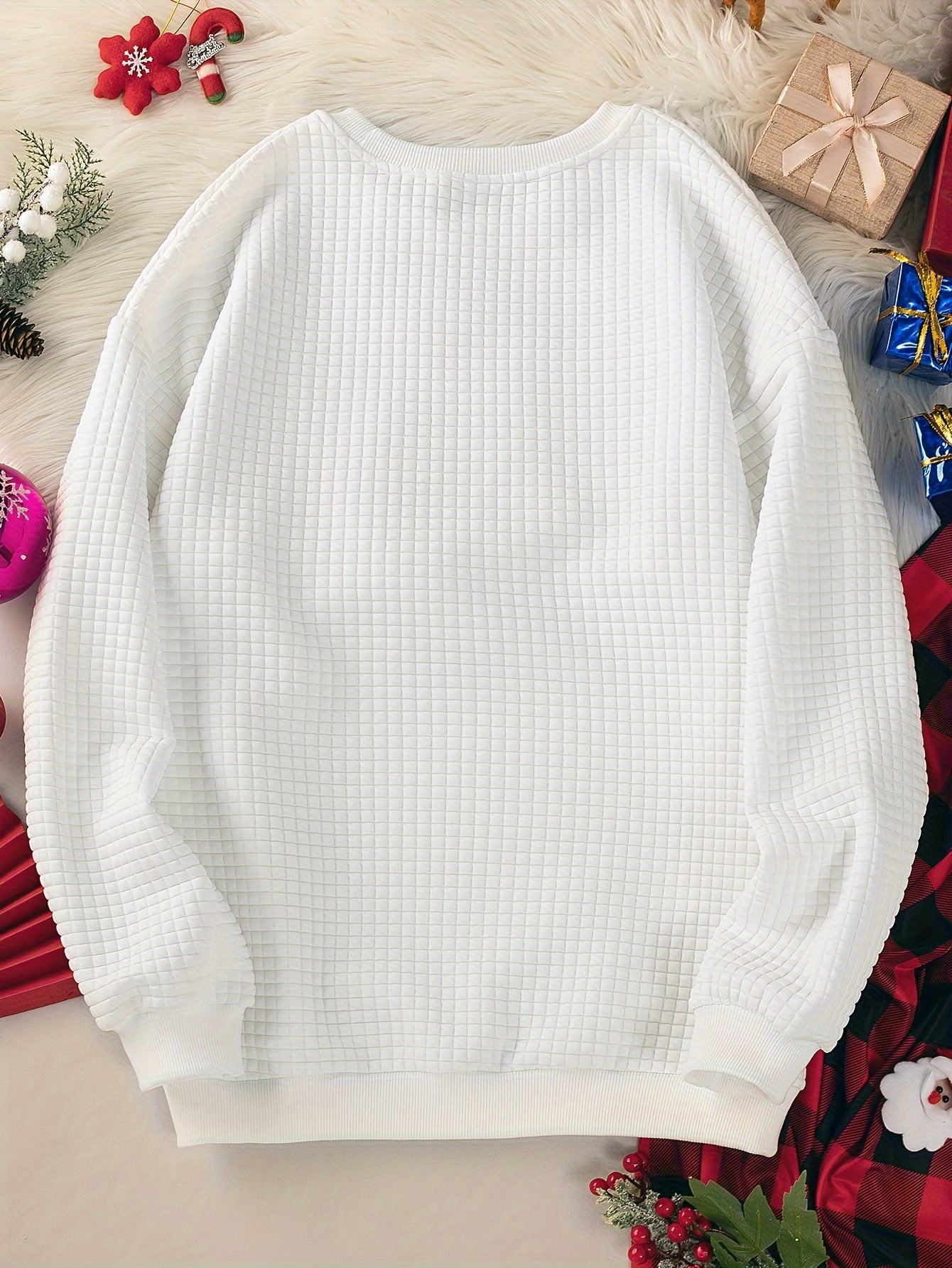 Cross & Letter Print Christmas Lounge Top