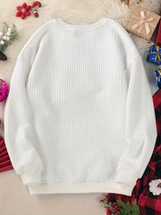 Cross & Letter Print Christmas Lounge Top