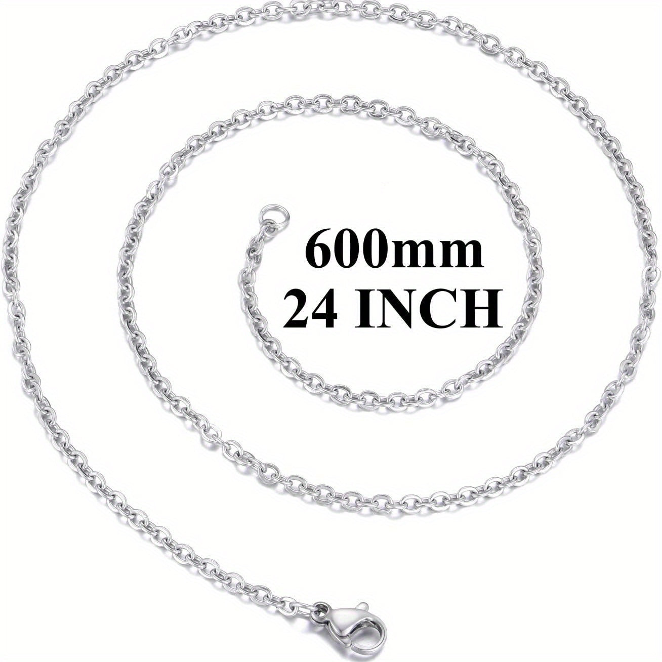 30pcs 1.5mm Stainless Steel Cross Chain Necklace with Lobster Clasp