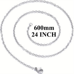 30pcs 1.5mm Stainless Steel Cross Chain Necklace with Lobster Clasp
