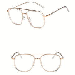 Clear Lens Glasses Top Bar Eyeglasses Square Frame For Women Men