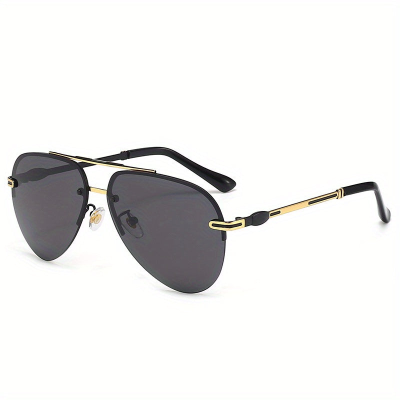 Vintage Polarized Half Frame Sunglasses UV Protection
