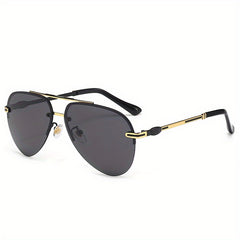 Vintage Polarized Half Frame Sunglasses UV Protection