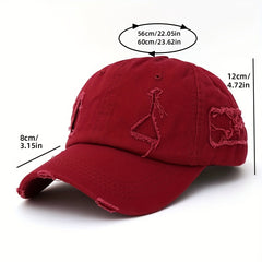 Vintage Ripped Unisex Baseball Cap Lightweight Dad Hat Adjustable Sun Hats