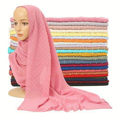 Solid Malaysia Bandana Shawl Soft Chiffon Scarf Sun Protective Headband Wrap